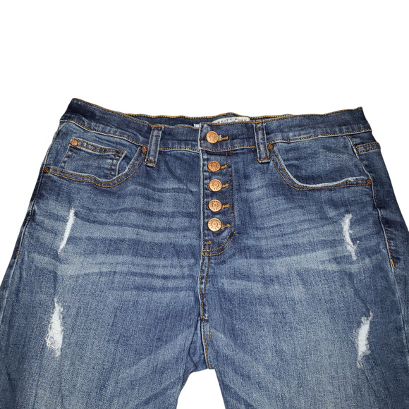 Celebrity Pink Distressed Skinny Jeans Size 11/30 – Grunge Boho Streetwear Denim - Picture 5 of 11